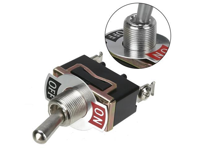 5pcs toggle switch SPST 12V 24V 250V Volt 15A ON OFF Flick Auto Car Boat 2-pole