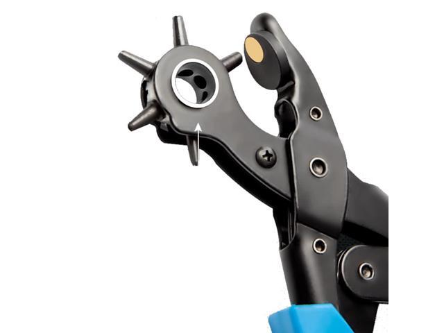 JacobsParts Heavy Duty Leather Hole Punch Tool Multi Size Plier with Compound Joint and Ergonomic Grip for Belt Collar Strap Fabric Eyelet