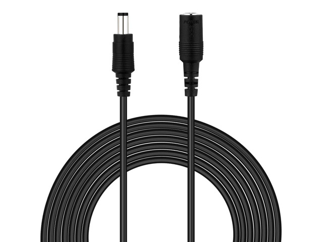 50ft DC Power Extension Cable 5.5mm x 2.1mm Male Female Cord 50 feet/15.2M 20AWG