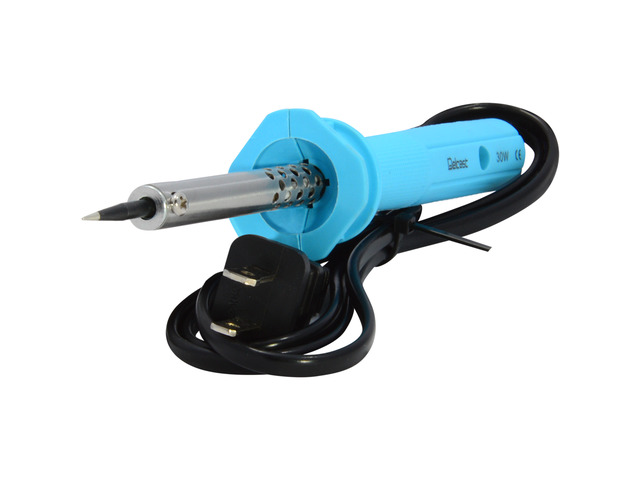 Delcast 30 Watt Precision Tip Soldering Iron with Rosin Core Solder 63/37 Leaded Electronics Solder, 0.6mm (12.5 g / 0.45 oz)