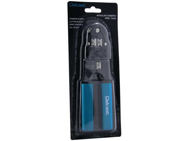 Delcast CP-8A RJ-45 Crimping Pliers, Crimp, Cut and Strip Tool