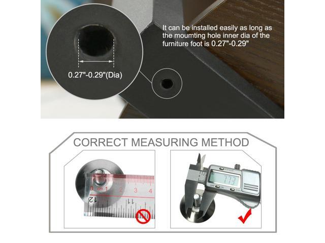 M8 x 15 x 30mm Furniture Leveling Feet Pad Adjustable Leveler for Table Leg 4pcs
