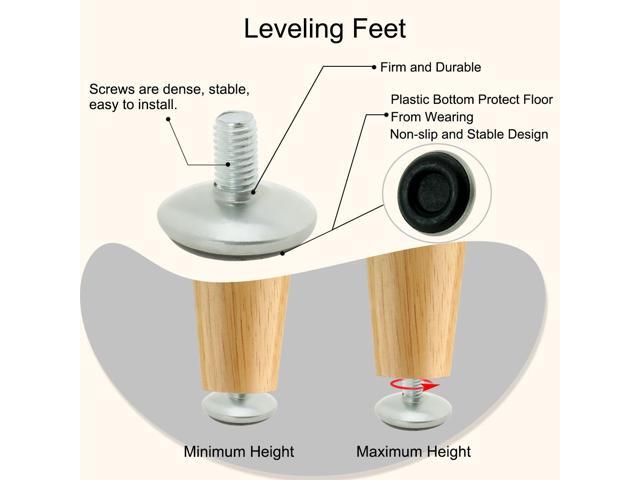 M8 x 15 x 30mm Furniture Leveling Feet Pad Adjustable Leveler for Table Leg 4pcs