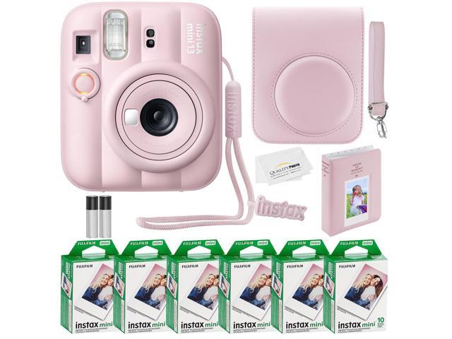 Fujifilm Instax Mini 13 Instant Camera 60 Photo Prints, Photo Album, Case & Quality Photo Microfiber Cloth- Candy Pink