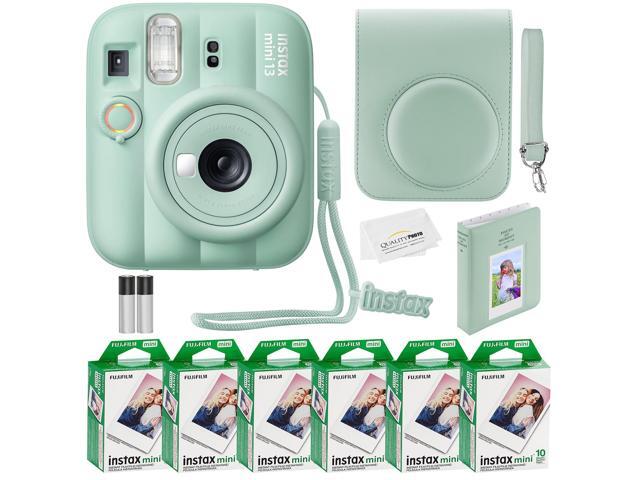 Fujifilm Instax Mini 13 Instant Camera 60 Photo Prints, Photo Album, Case & Quality Photo Microfiber Cloth- Lagoon Green