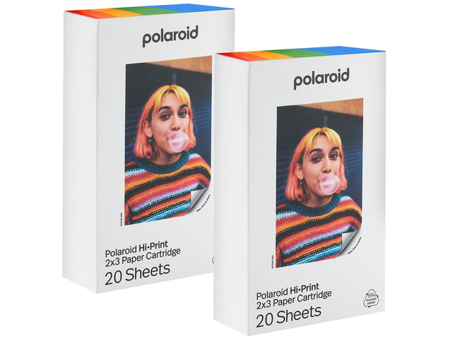 Polaroid Hi-Print Paper - 2x3 Photo Paper Cartridge - 40 Photos + Quality Photo Microfiber cloth