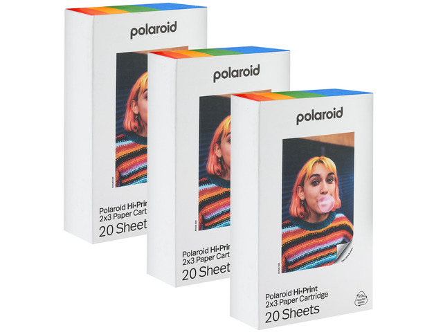 Polaroid Hi-Print Paper - 2x3 Photo Paper Cardridge - 60 Photos + Quality Photo Microfiber cloth