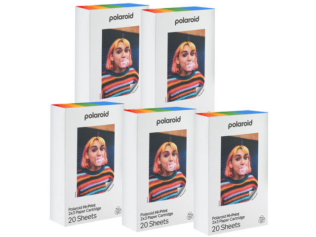 Polaroid Hi-Print Paper - 2x3 Photo Paper Cartridge - 100 Photos + Quality Photo Microfiber cloth