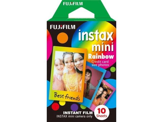 Fujifilm Instax mini 8 Film (Rainbow 10-PACK) + DELUXE Accessory KIT (Raspberry)