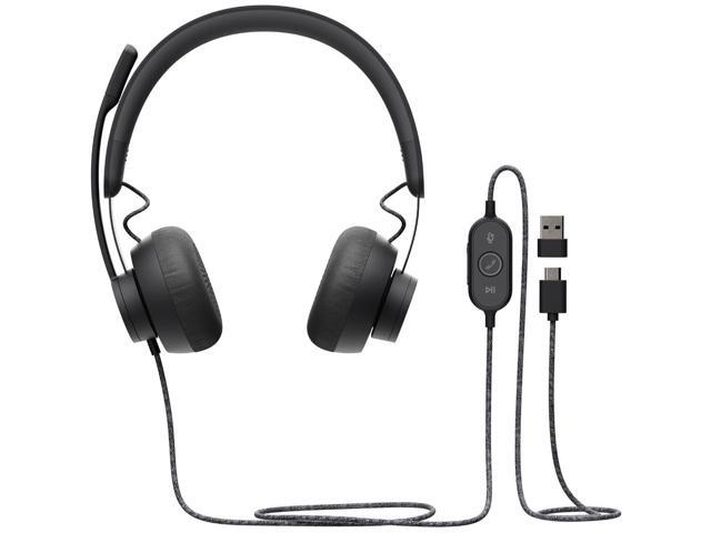 Logitech - Zone Wired Noise Cancelling On-Ear Headset for Microsoft Teams - Graphite - image 3