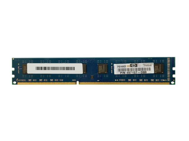 HP 497157-B88 2Gb 1 X 2Gb 1333Mhz Pc310600 Cl9 Nonecc Unbuffered Ddr3 Sdram 240Pin Dimm Genuine