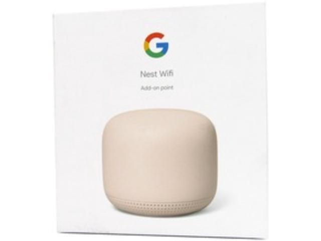 Google Nest Wifi Point with Google Assistant 1-Pack Sand - 1600 square feet coverage - 768 MB RAM & 512 MB Flash - Capacitive touch controls -...