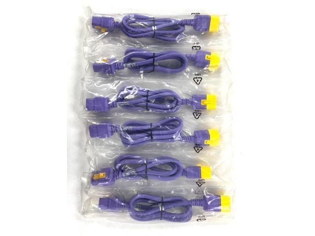 APC AP8714SX809 Power Cord Kit - 4 Feet - Locking - C19 To C20 - 6-Pack - Purple