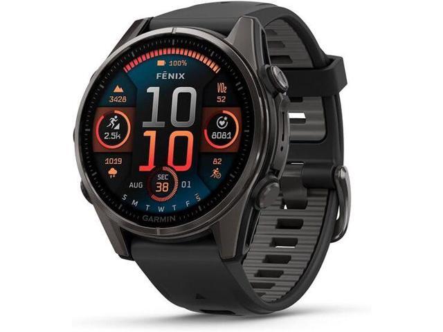 Garmin - fēnix 8 AMOLED Sapphire  GPS Smartwatch 43mm Fiber-reinforced polymer - Carbon Gray DLC Titanium - (2024) - image 3