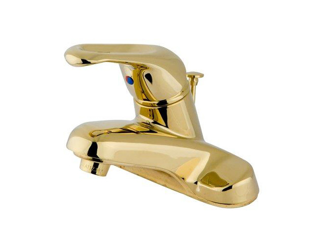 Single Handle 4 Centerset Lavatory Faucet with Brass Pop-up