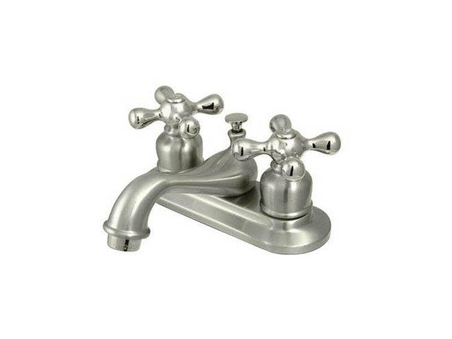 Kingston Brass KB608AX 4 Inch Center Lavatory Faucet - Satin Nickel