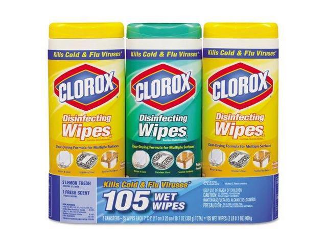 Clorox 30112 Disinfecting Surface Cleaner Wipes Value Pack Scented 105 ct Total