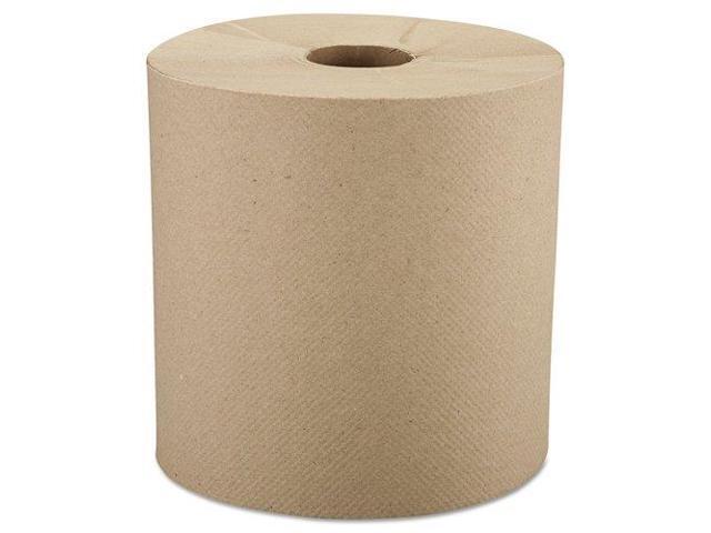 WINDSOFT Nonperforated Roll Towels 8' x 800ft Brown 6 Rolls/Carton 12806