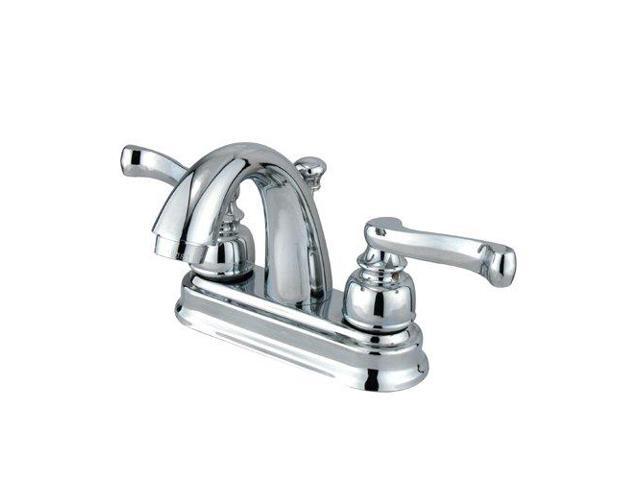 Kingston Brass KB5611FL Two Handle 4' Centerset Lavatory Faucet with Retail Pop-