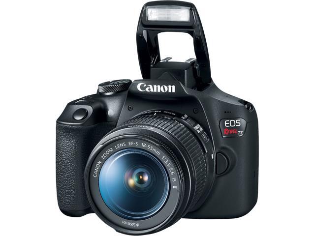Canon - EOS Rebel T7 DSLR Video Two Lens Kit with EF-S 18-55mm and EF 75-300mm Lenses - Black - image 3