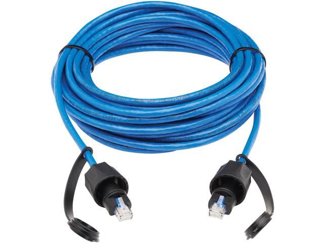 TRIPP LITE N200P-033BL-IND 33 ft. Industrial Cat6 UTP Ethernet Cable (RJ45 M/M), 100W PoE, CMR-LP, IP68