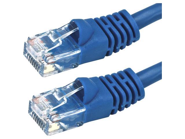 Monoprice Cat6 Ethernet Patch Cable - 7 Feet - Blue Network Internet Cord - RJ45, Stranded, 550Mhz, UTP, Pure Bare Copper Wire, 24AWG