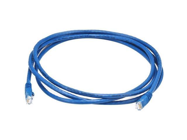 Monoprice Cat6 Ethernet Patch Cable - 7 Feet - Blue Network Internet Cord - RJ45, Stranded, 550Mhz, UTP, Pure Bare Copper Wire, 24AWG