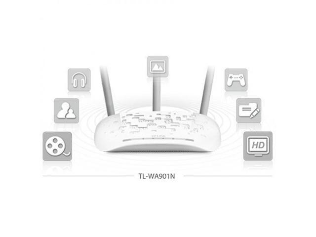 TP-Link Wireless Access Point TL-WA901N 2.4Ghz N450 Desktop WiFi Bridge Supports AP/Multi-SSID/Client/RE Mode 3 Fixed Antennas Passive PoE...