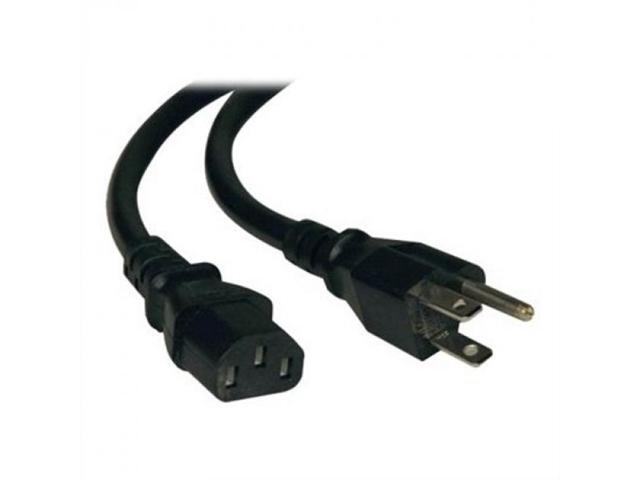 UNC Power Cord 5/15P to C13, 18AWG, 10amp 125V, SVT Jacket, Black 6ft - image 3