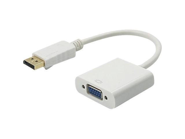 4XEM 10in DisplayPort Male To VGA Female Adapter White