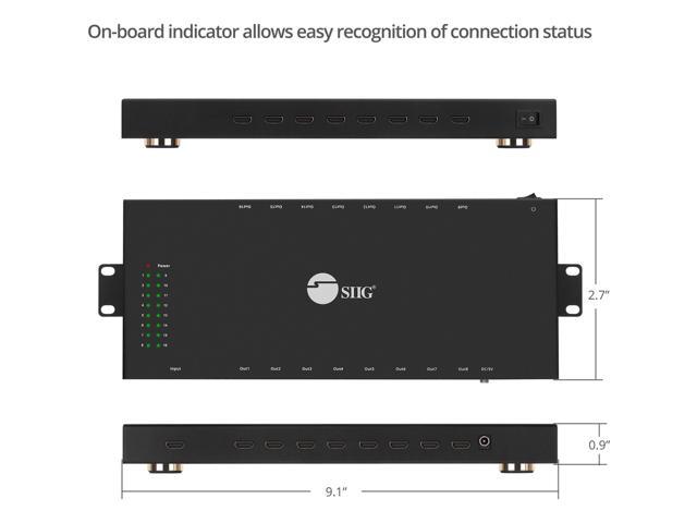 SIIG 1x16 HDMI Splitter with 3D and 4Kx2K CEH24Q11S1 - image 9