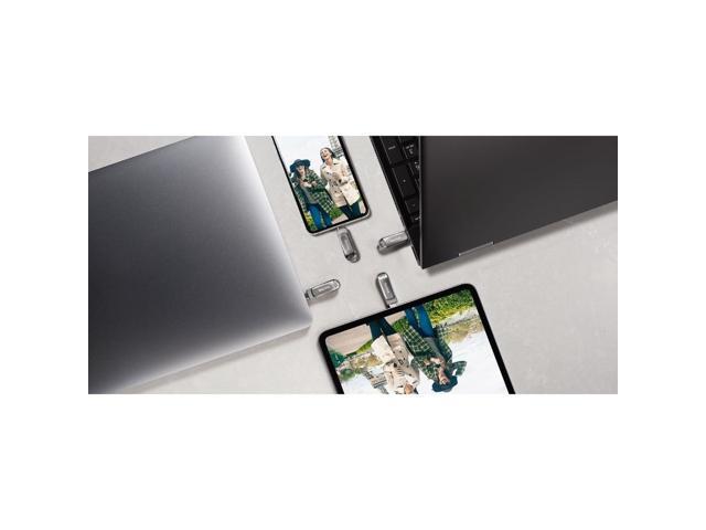 SanDisk - Ultra Dual Drive Luxe 256GB USB 3.1, USB Type-C Flash Drive - Silver - image 3