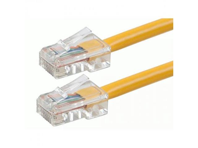 Monoprice Cat6 Ethernet Patch Cable - 1 Feet - Yellow, RJ45, Stranded, 550Mhz, UTP, Pure Bare Copper Wire, 24AWG - Zeroboot Series