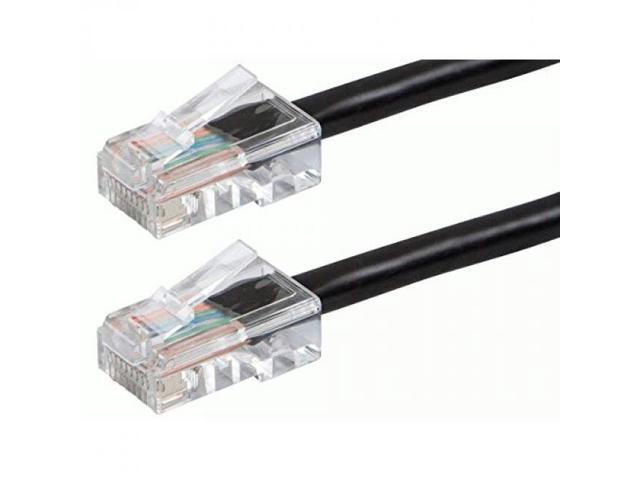 Monoprice Cat6 Ethernet Patch Cable - 1 Feet - Black, RJ45, Stranded, 550Mhz, UTP, Pure Bare Copper Wire, 24AWG - Zeroboot Series