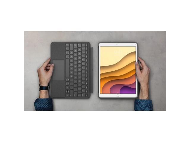 Logitech - Combo Touch Keyboard Folio for Apple iPad 10.2" (7th, 8th & 9th Gen) with Detachable Backlit Keyboard - Graphite - image 2