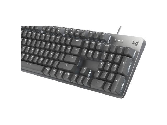 Logitech K845 Mechanical Illuminated Keyboard, Mechanical Switches, Strong Adjustable Tilt Legs, Full Size, Aluminum Top Case, 104 Keys, USB...