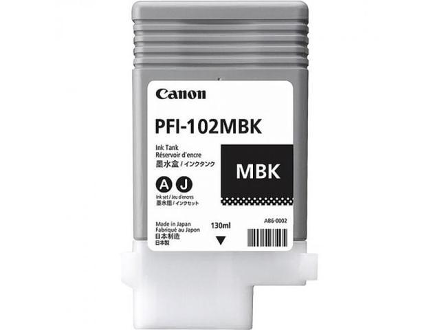 Canon - 0894B001AA - Canon PFI-102MBK Original Ink Cartridge - Inkjet - Matte Black - 1 Each