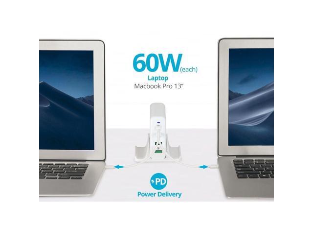 SIIG AC ACPW1P11S1 100W Dual USBC PD30 PPS QC 30 Combo Power Charger WH