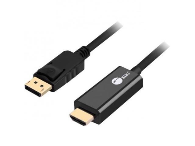 siig displayport 1.2 to hdmi 1.4 passive cable 4k @30hz - dp to hdmi male to male adapter cable - hdcp - 6 feet