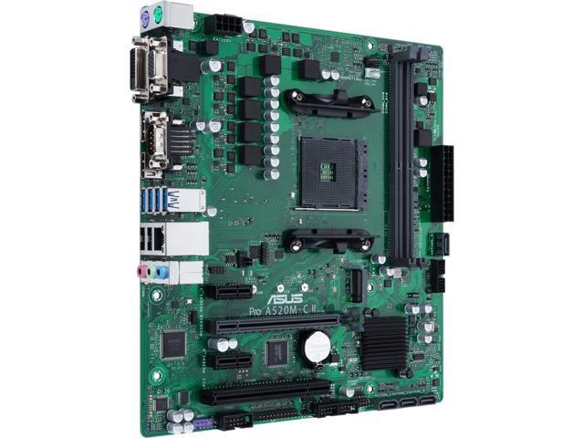 Asus A520M-C II/CSM Desktop Motherboard - AMD Chipset - Socket AM4 - Micro ATX - Ryzen 3, Ryzen 5, Ryzen 7, Ryzen 9, Ryzen 3 PRO, Ryzen 5 Pro,...
