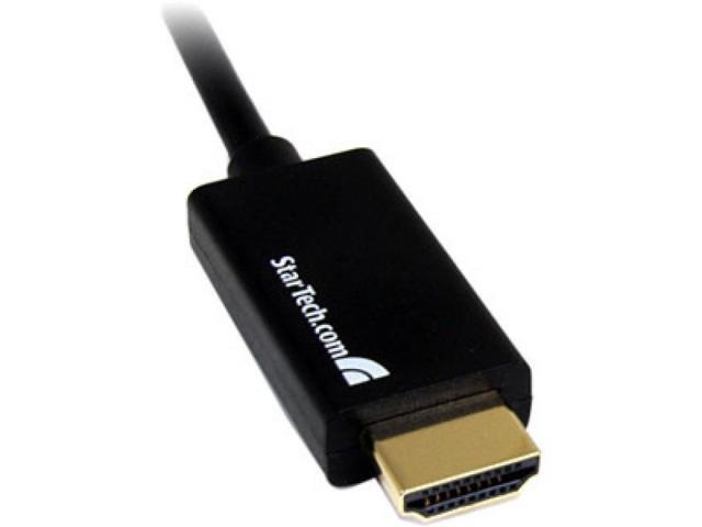 Startech 6 ft Mini DisplayPort to HDMI Cable - M/M - HDMI Male Digital Audio/Video - DisplayPort Male Digital Audio/Video - 6ft - Black - image 4