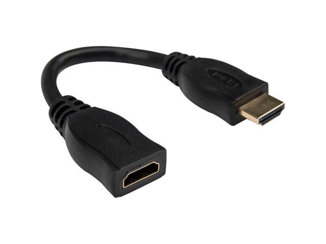 Rocstor 6in High Speed HDMI Port Saver Cable M/F Black - image 9