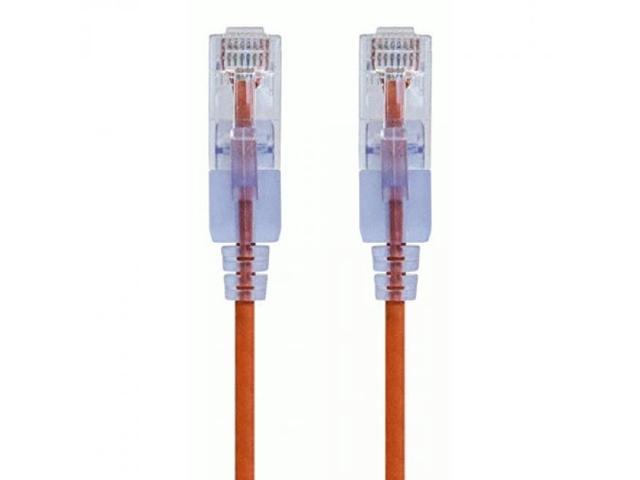 Monoprice Cat6A Ethernet Patch Cable - 10 Feet - Orange (10 Pack) Snagless RJ45 550Mhz UTP Pure Bare Copper Wire 10G 30AWG - SlimRun Series