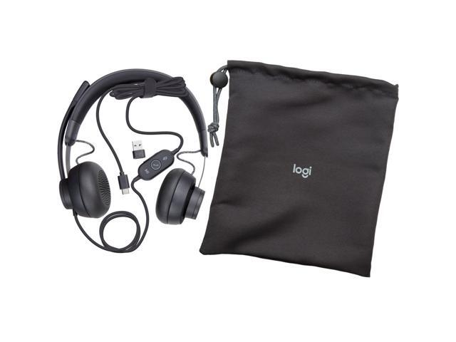 Logitech - Zone 750 Wired Active Noise Canceling On-Ear Headset - Black - image 2