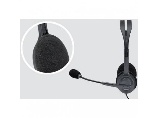 Logitech H111 For EDU Wired 3.5mm Stereo Computer On Ear Headset Graphite (981-000999)