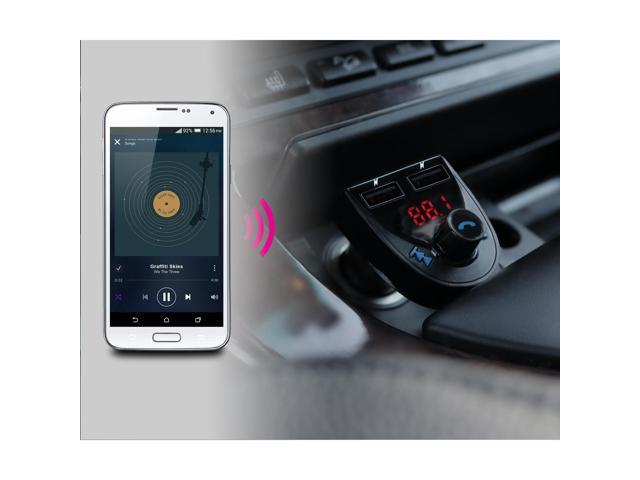 Aluratek ABF01F Wireless Bluetooth Car Hands-free Kit - USB - FM Transmitter - Built-in Microphone, FM Transmitter