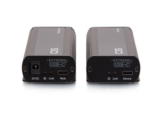 C2G 1-Port USB C Extender Transmitter to Receiver Kit USB 3.2 Gen 1 5GBPS USB-C to RJ-45