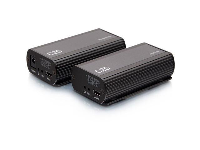 C2G 1-Port USB C Extender Transmitter to Receiver Kit USB 3.2 Gen 1 5GBPS USB-C to RJ-45