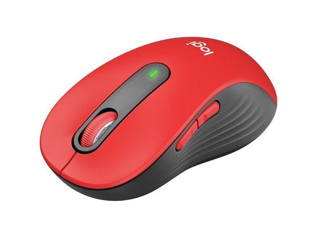 Logitech Signature M650 L Mouse - Optical - Wireless - Bluetooth/Radio Frequency - Red - USB - 2000 dpi - Scroll Wheel - 5 Button(s) - 5.