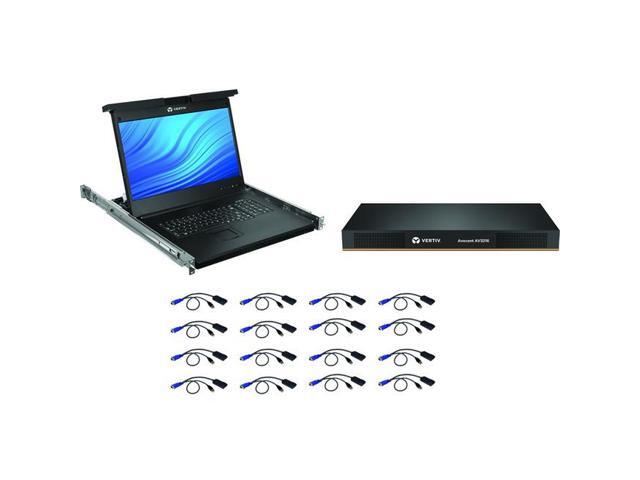 Vertiv Avocent LRA Rack Console 18.5 LCD Widescreen 16-Port Keyboard with Touchpad - image 2
